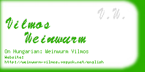 vilmos weinwurm business card